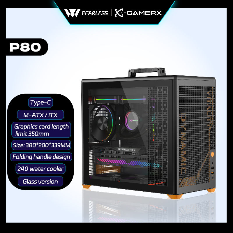 Retro Gaming Pc Case - Power Train X-GAMERX P80 Side Glass