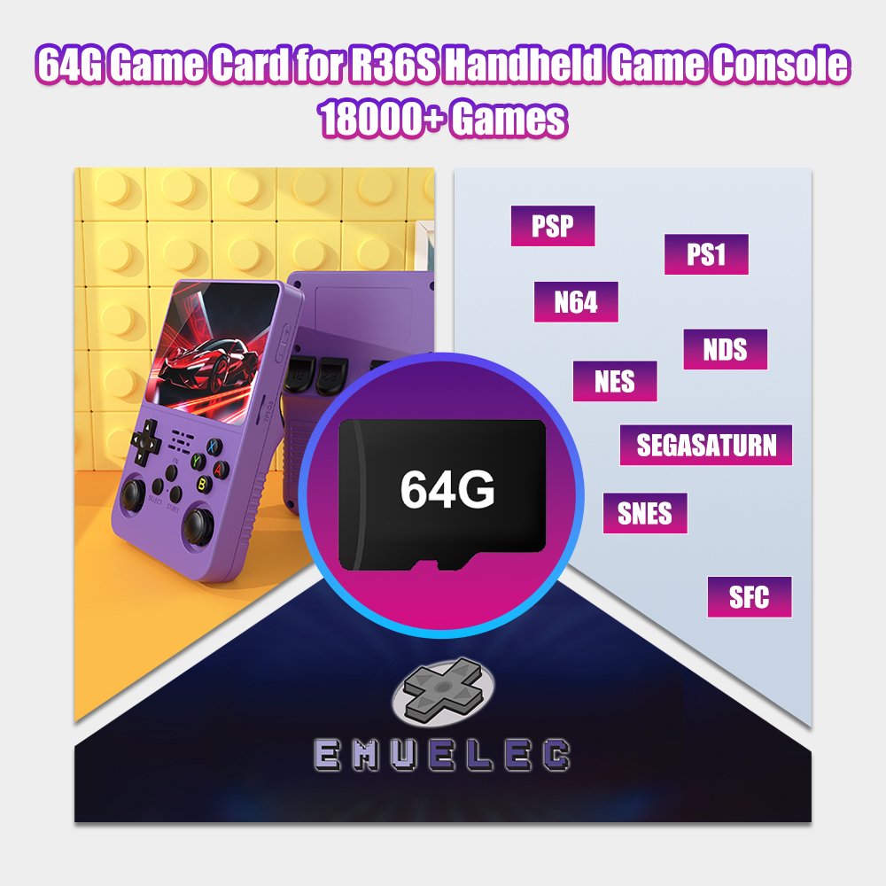 Retro Gaming Qss - 64G Game TF Card for R36S