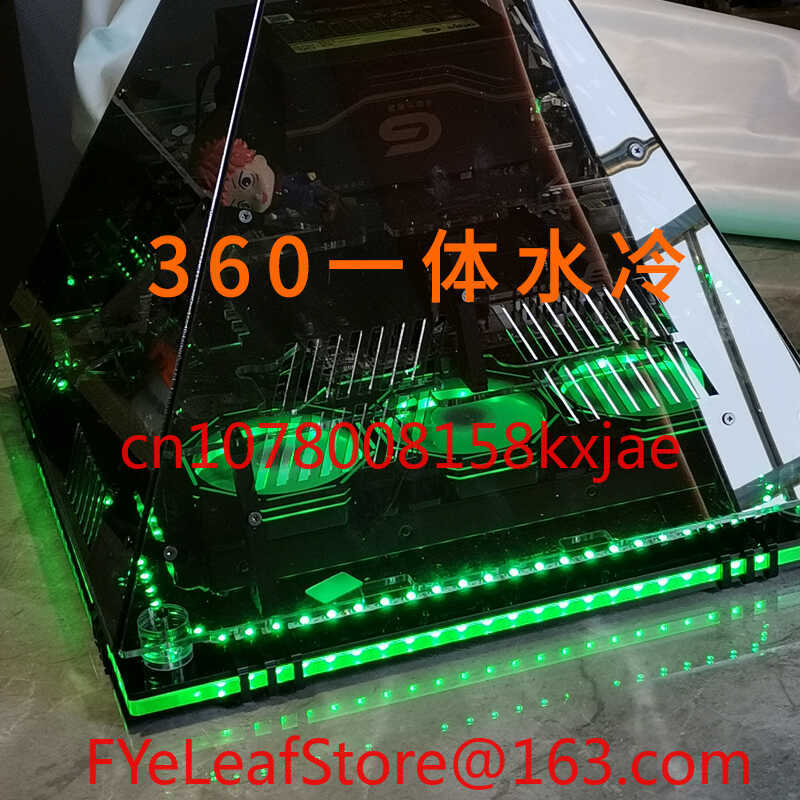 Black Crystal Pyramid Chassis  - Retro Gaming Pc Case ulasan dan harga