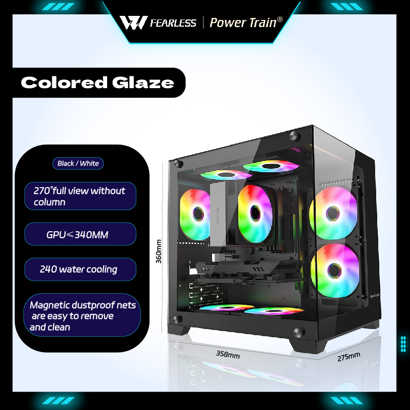 Power Train Coloured Glaze MAT - Retro Gaming Pc Case ulasan dan harga