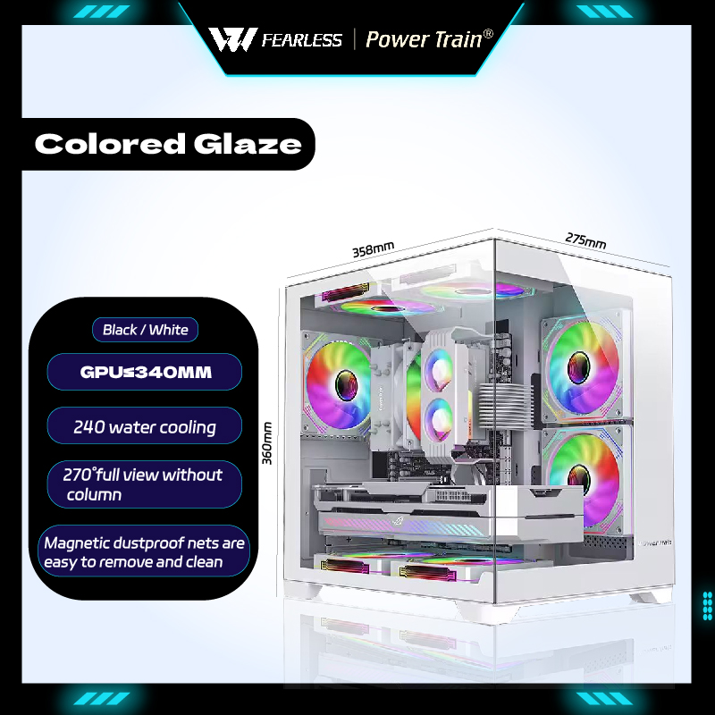 Power Train Coloured Glaze MAT - Retro Gaming Pc Case ulasan dan harga