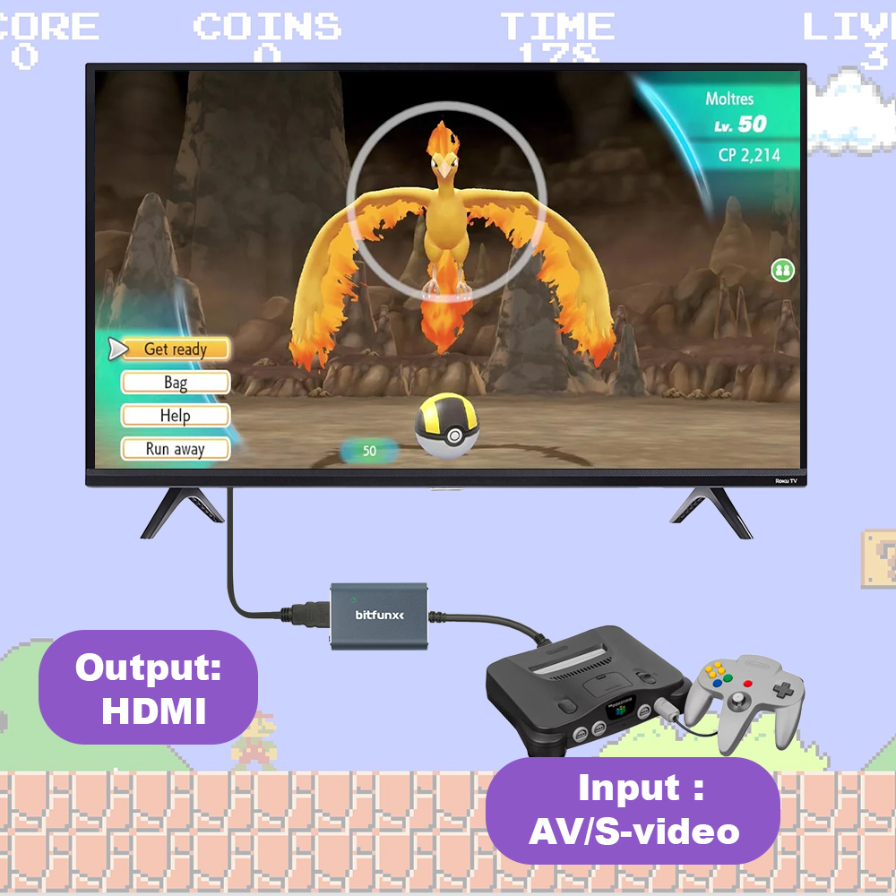 Bitfunx 720P Svideo / AV To HD - Retro X8 Gaming Console ulasan dan harga