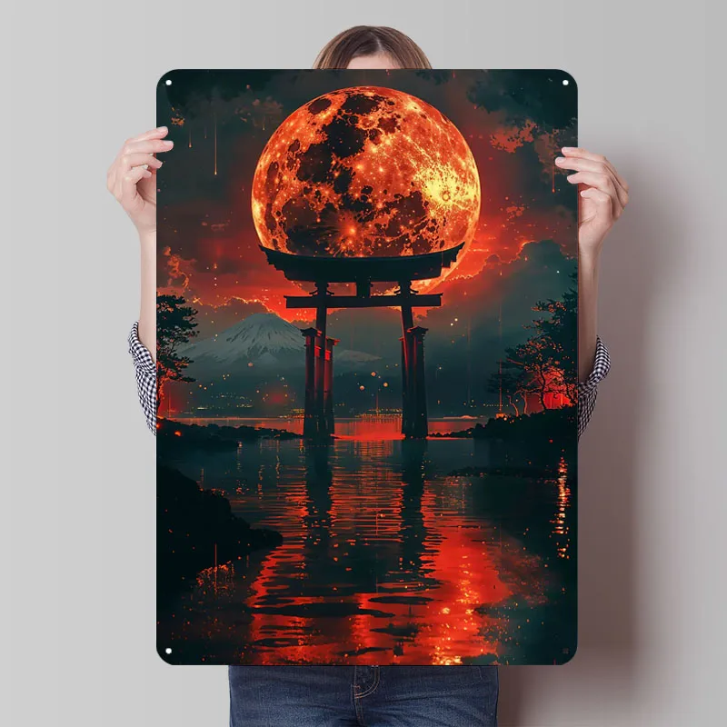 Blood Moon Torii Sign Printing - Retro Gaming At ulasan dan harga