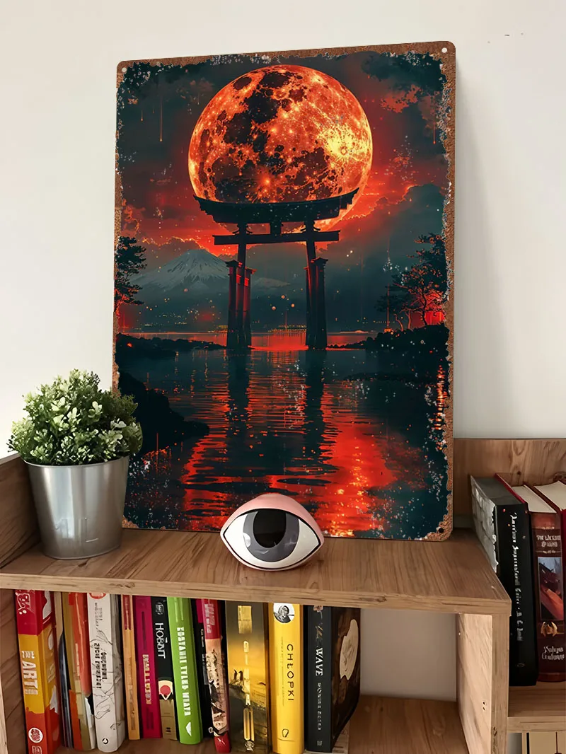 Blood Moon Torii Sign Printing - Retro Gaming At ulasan dan harga
