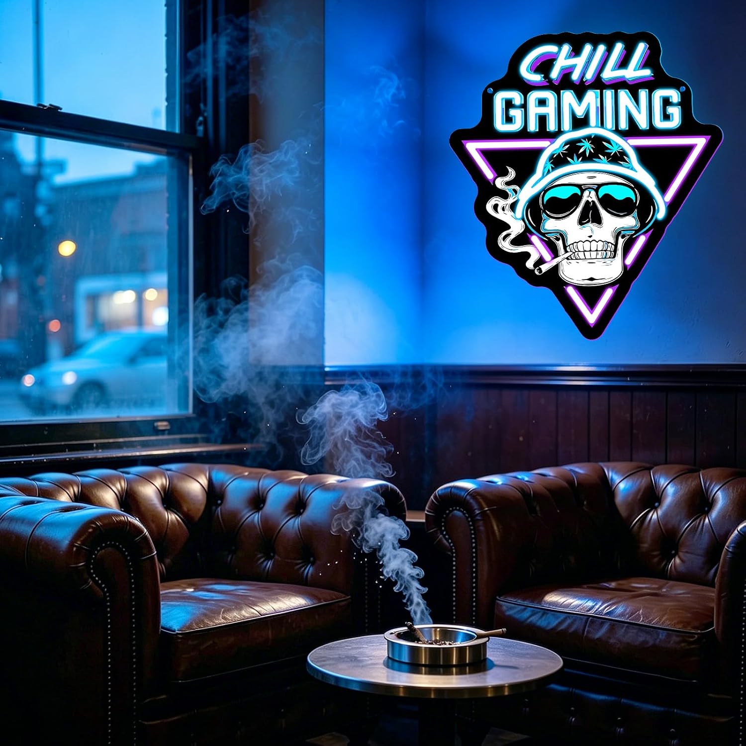  Chill Gaming Skull LED Neon  - Retro Gaming Bar ulasan dan harga