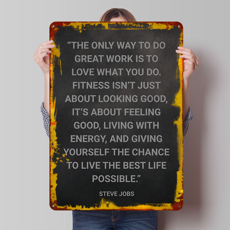 Steve Jobs Fitness Quote Metal - Retro Gaming At ulasan dan harga