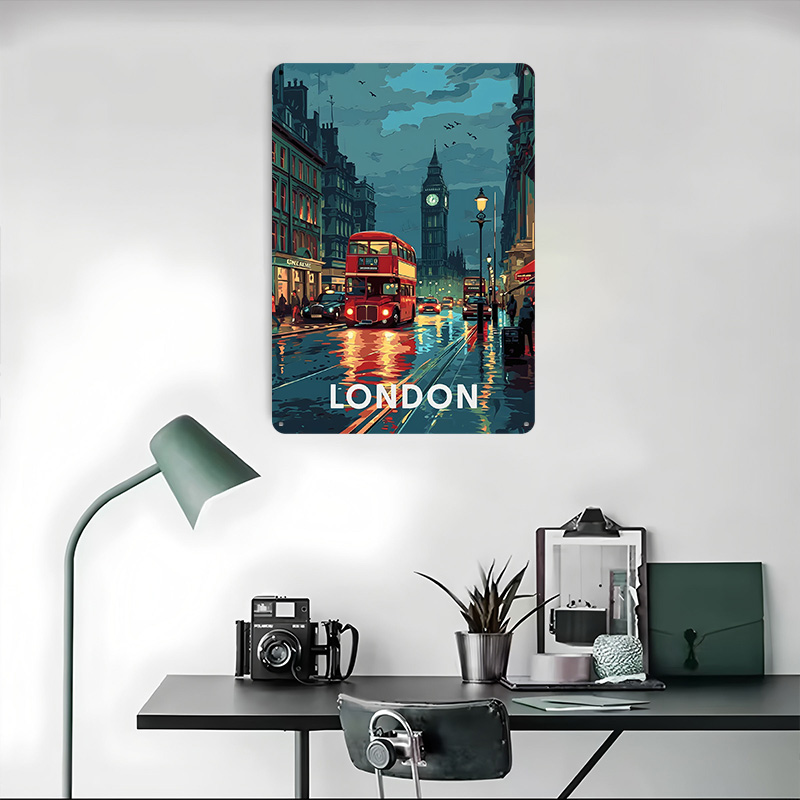 London Big Ben Tinplate Poster - Retro Gaming London ulasan dan harga