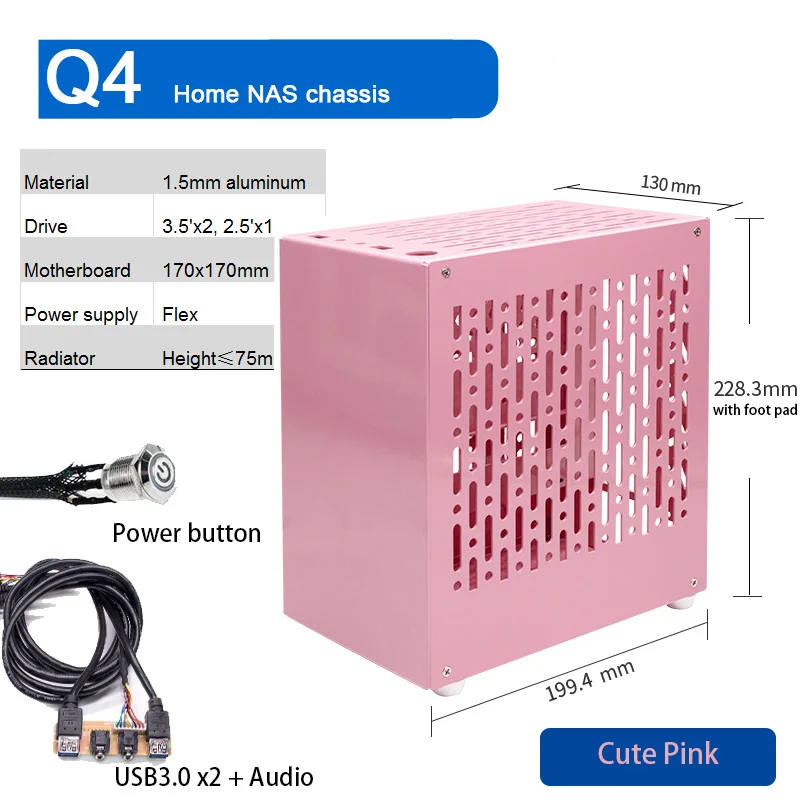 ARSYLID Q4 Home Nas Aluminum C - Retro Gaming Pc Case ulasan dan harga