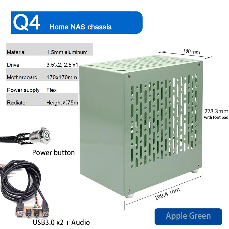 ARSYLID Q4 Home Nas Aluminum C - Retro Gaming Pc Case ulasan dan harga