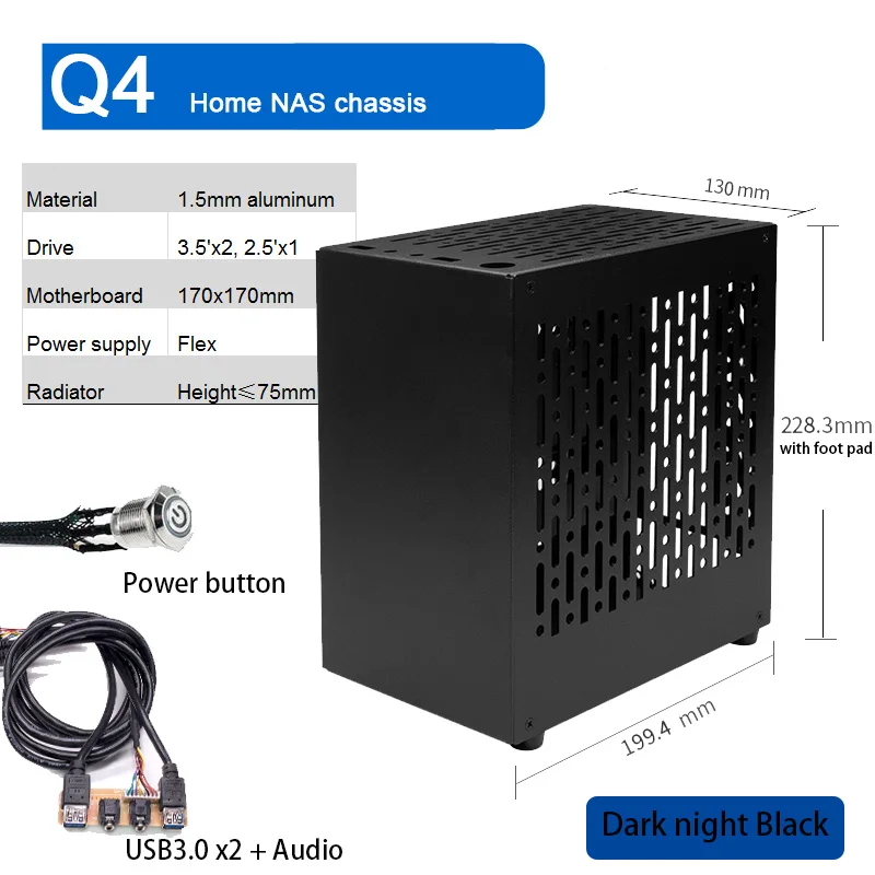 ARSYLID Q4 Home Nas Aluminum C - Retro Gaming Pc Case ulasan dan harga