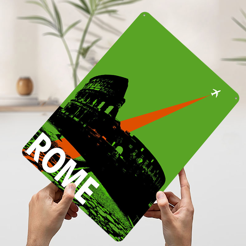 Rome Travel Metal Poster Custo - Retro Gaming At ulasan dan harga