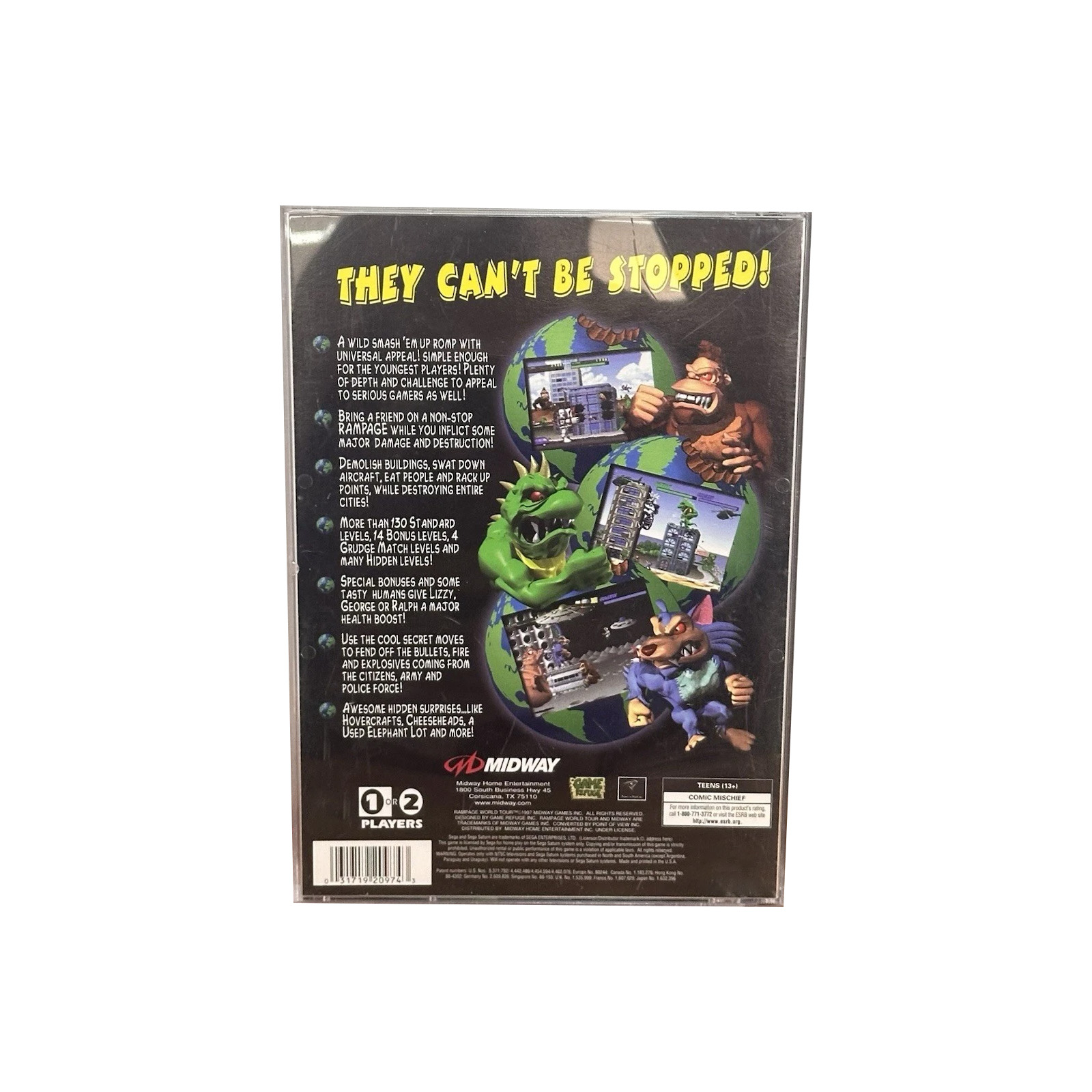 Saturn Copy Disc Game rampage  - Retro Gaming Qss ulasan dan harga