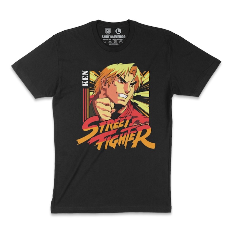 00012736#A-Ken T-Shirt Street  - Retro Gaming Kent ulasan dan harga