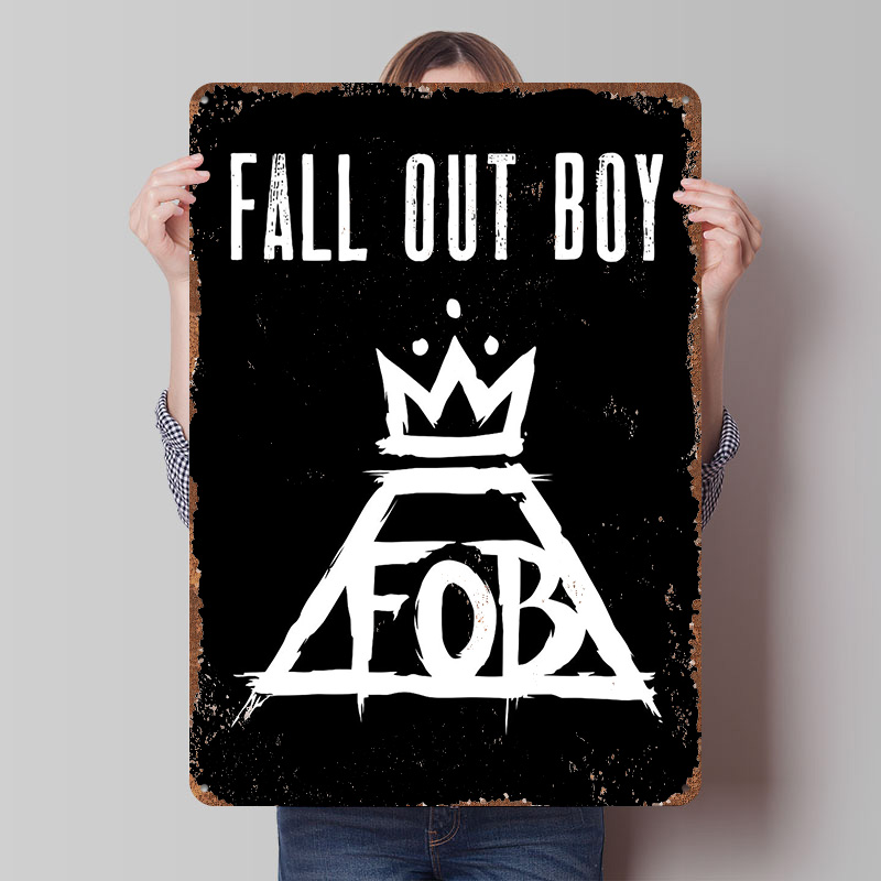 Fall Out Boy Tin Plaque Poster - Retro Gaming Bar ulasan dan harga
