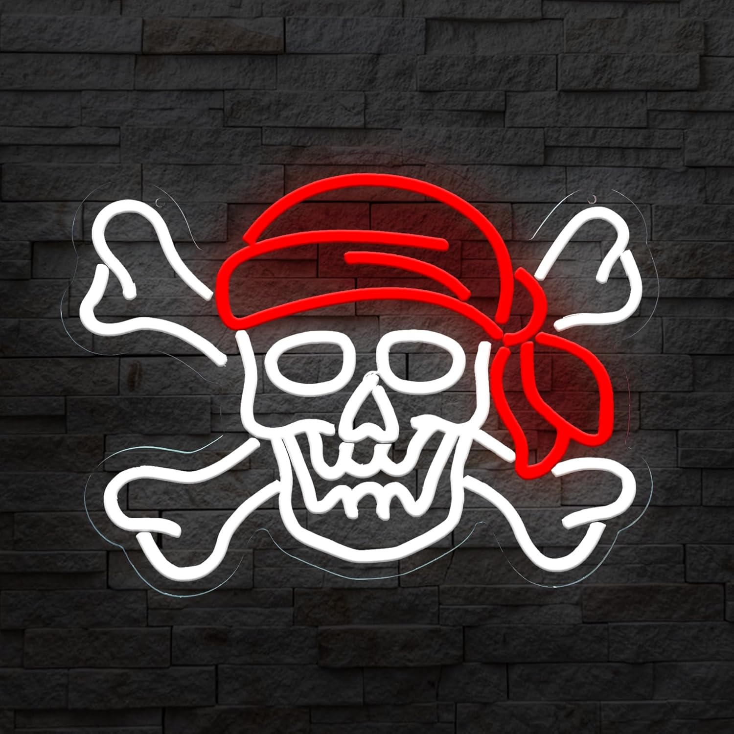 Pirate Skull USB Dimmable Neon - Retro Gaming Gifts For Men ulasan dan harga