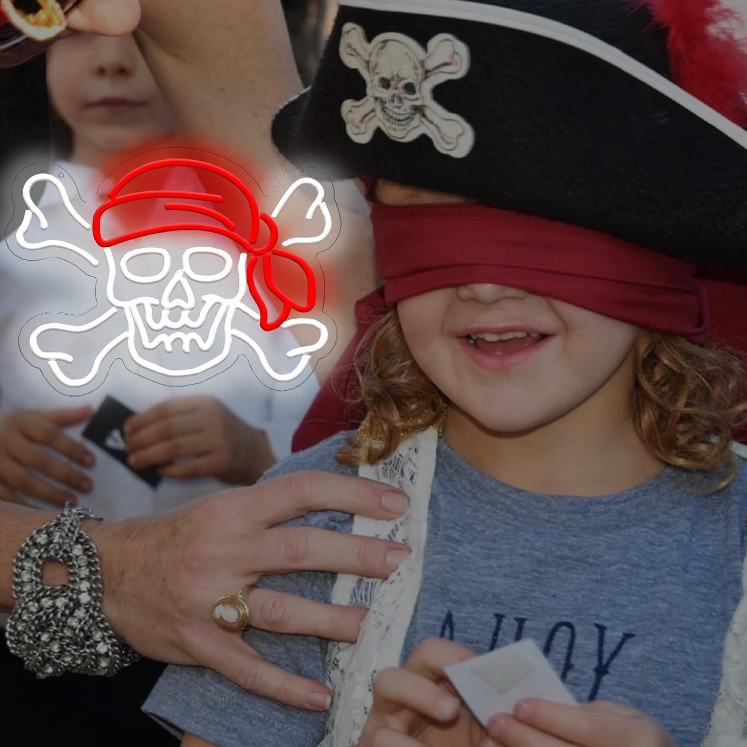 Pirate Skull USB Dimmable Neon - Retro Gaming Gifts For Men ulasan dan harga