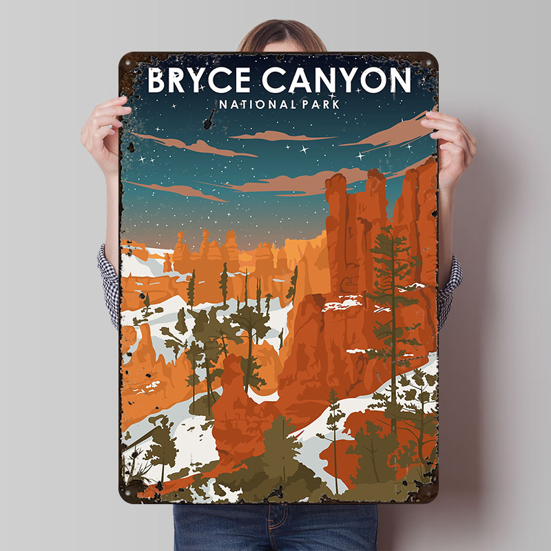 Bryce Canyon At Night Printed  - Retro Gaming At ulasan dan harga
